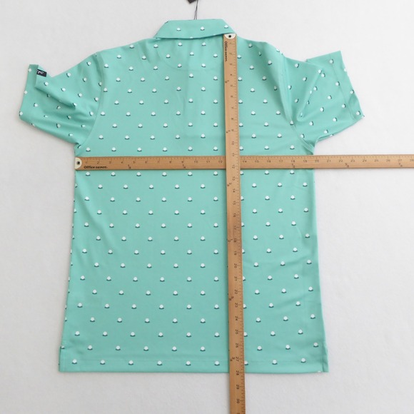 Bad Birdie Men's Pique Polo Aim Point Dusty Jade Green Golf Shirt Size Small - Picture 5 of 10